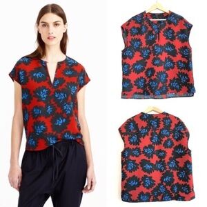 J. CREW Sleeveless Floral Top